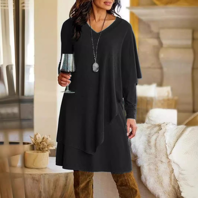 Európa és az Egyesült Államok határokon átnyúló külkereskedelme Amazon Wal-Mart tavasz és ősz új szexi európai és amerikai dögös lány magas elasztikus egyszínű női ruha