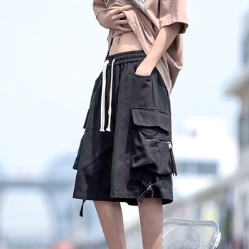 Amerikai stílusú, főutcai funkcionális szerszámosnadrágok férfiaknak és nőknek, divatos, piros, laza, hétköznapi sportnadrágok, AliExpress