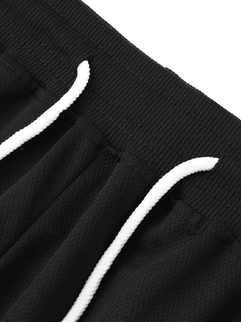 Мъжки спортни баскетболни шорти с голям размер, тънки мрежести, за мускулна фитнес, бягане, дишащи шорти