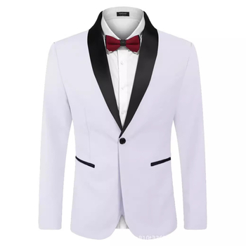 Uus moodne lihtne kontrastvärvi õmblustega pluss-suuruses meeste vabaaja üherealine ühe nööbiga ülikond jakk