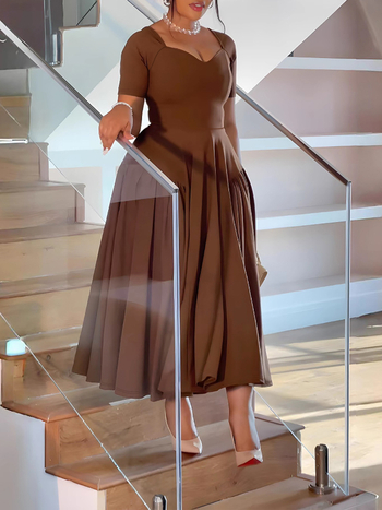 Prekogranična Amazon europska i američka proljetna i ljetna ženska modna elegantna duga haljina bez naramenica s ovratnikom i strukom za mršavljenje plus size