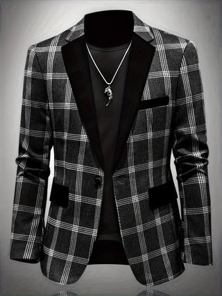 Costum bărbătesc 2025, stil coreean, casual, cu cusături în carouri, la modă, costum de top