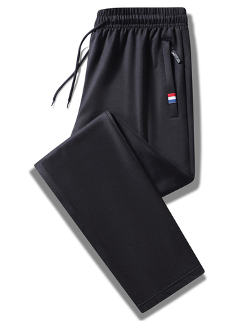 Férfi nadrágok Tavaszi és őszi laza, rugalmas sportnadrág Férfi pamut egyenes szárú férfi lezser nadrág All-meccs sportnadrág