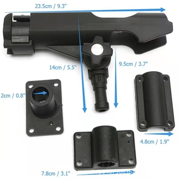 Õngevarda alus lisatarvikutega, õngehoidik, pööratav süsinikmaterjalist süsta jaoks