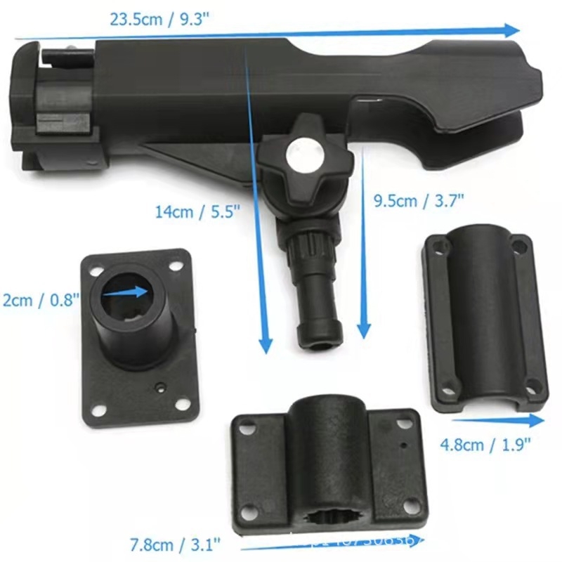 Õngevarda alus lisatarvikutega, õngehoidik, pööratav süsinikmaterjalist süsta jaoks