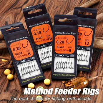 Pārrobežu Eiropas karpu makšķerēšanas āķis ar dzeloņainu pretkodiena Eiropas āķa auklu Method Feeder makšķerēšanas sistēma