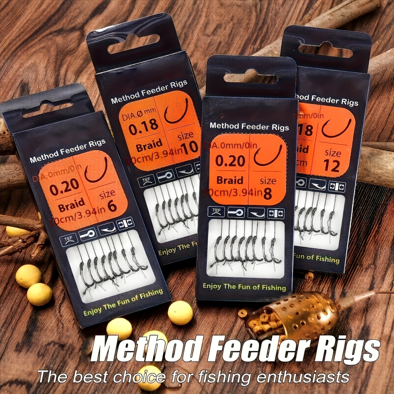 Tarpvalstybinis europinių karpių žvejybos kabliukas su spygliuota apsauga nuo įkandimo europietiška kabliukų linija „Method Feeder“ žvejybos sistema