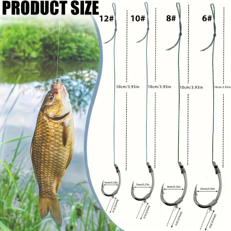 Pārrobežu Eiropas karpu makšķerēšanas āķis ar dzeloņainu pretkodiena Eiropas āķa auklu Method Feeder makšķerēšanas sistēma