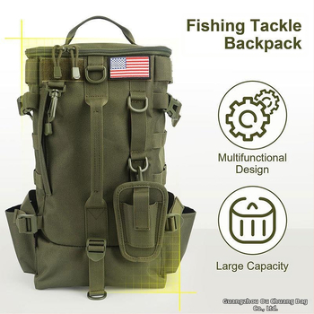Готови за зареждане с чанта за въдици, голяма риболовна екипировка за съхранение, раница за въдици, раница за трансграничен риболов, чанта за риболовни принадлежности