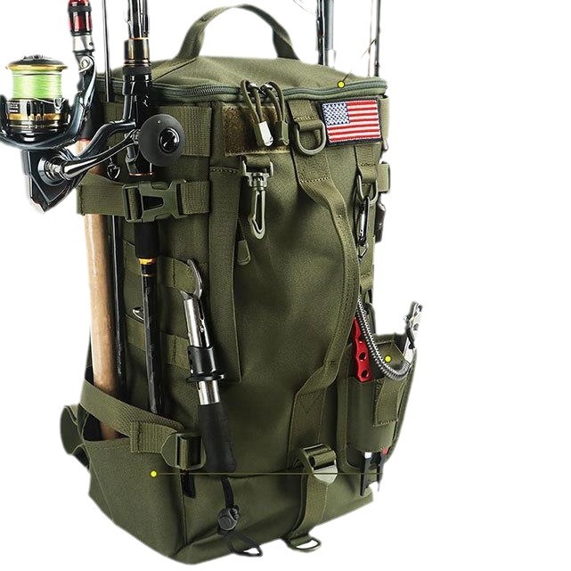 Készlet horgászbottartó táskával, nagy tároló horgászfelszereléssel, horgászbot hátizsákkal, határokon átnyúló horgász hátizsákkal, horgászfelszerelés táskával