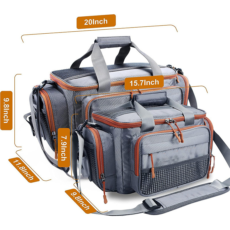 Daudzfunkcionāla rokassoma, makšķerēšanas piederumu soma pāri plecam, makšķerēšanas knaibles, zivju kontroles ierīce, plecu soma, mānekļu komplekts