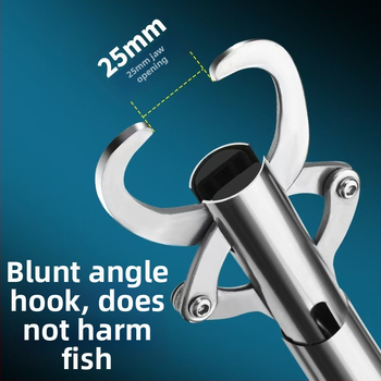 Ново удължено устройство за контрол на риба от неръждаема стомана за контрол на гигантски обекти Luya форцепс за контрол на риболова, ултралеки форцепси, подсилени с прясна морска вода