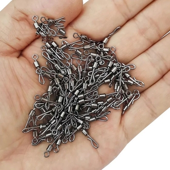 50 tk/pakk piiriülese Euroopa kalapüügigrupi kalapüügivahendite lisatarvikud suurte esemetega kiire Q-kujuline pöörlev kaheksakujuline rõngasühendus hulgimüük