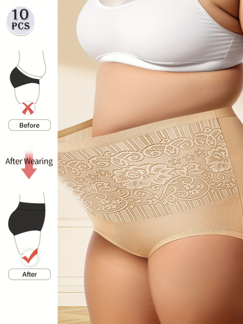 2025. aasta piiriülene uus Euroopa ja Ameerika suur suurus lilleline aluspesu 10 tükki suurt elegantset aluspesu piiriülene otsetarne