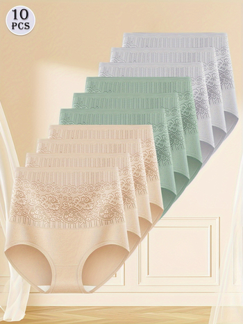 2025. aasta piiriülene uus Euroopa ja Ameerika suur suurus lilleline aluspesu 10 tükki suurt elegantset aluspesu piiriülene otsetarne