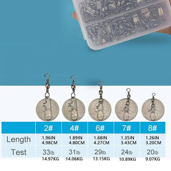 210 кутии с осем-пръстенови конектори с форма на вирбел, B-тип щифтов конектор с 8-пръстена, риболовни аксесоари на едро