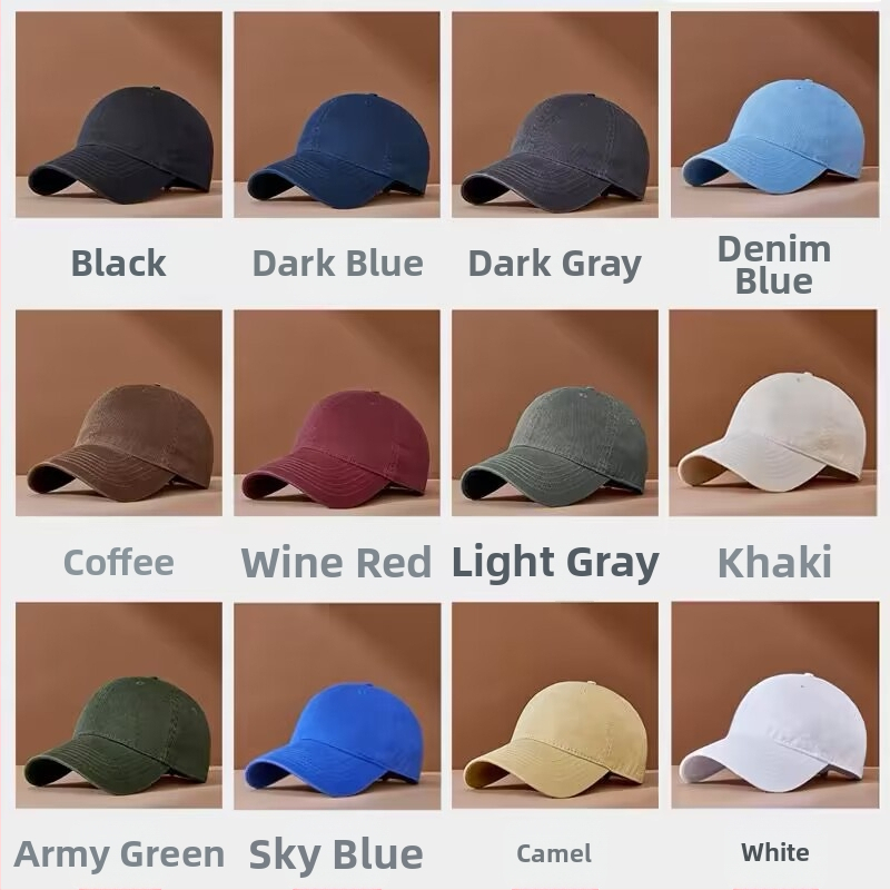 Персонализирани шапки, пран памук, разширени бейзболни шапки с голяма глава, бродирано лого, шапки с мек връх по поръчка за мъже и жени