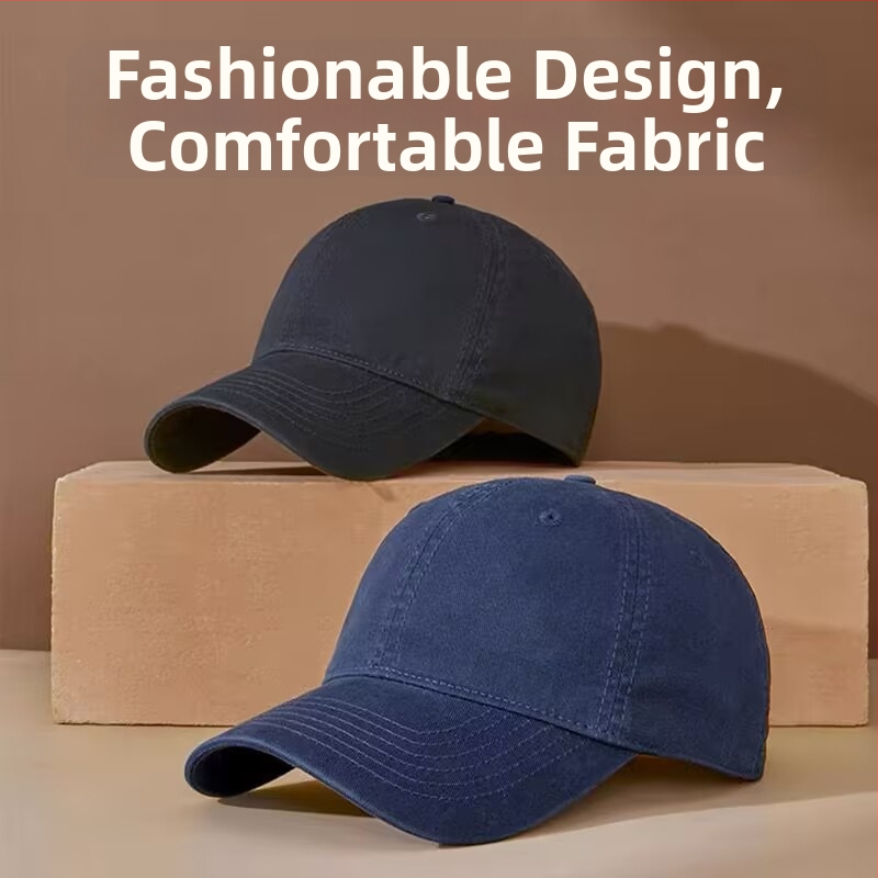 Персонализирани шапки, пран памук, разширени бейзболни шапки с голяма глава, бродирано лого, шапки с мек връх по поръчка за мъже и жени