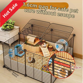 Πολυτελές μεγάλο κλουβί σκαντζόχοιρου για οικιακή χρήση, κατάλληλο για χάμστερ, με βασικά χαρακτηριστικά για διακόσμηση σε στιλ βίλας