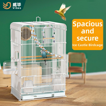 Tigrisbőr papagáj madárkalitka Xuanfeng bazsarózsa nagy villa madárkalitka fém madártenyésztés vízszintes selyem megfigyelő mászóketrec
