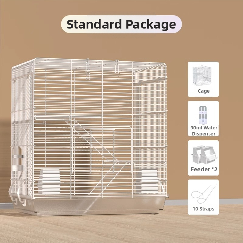 Tigrisbőr papagáj madárkalitka Xuanfeng bazsarózsa nagy villa madárkalitka fém madártenyésztés vízszintes selyem megfigyelő mászóketrec