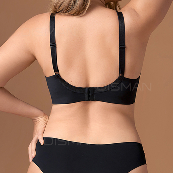 Σουτιέν μεγάλου μεγέθους με δαντέλα εξωτερικού εμπορίου χωρίς ενίσχυση, σέξι, μαύρο με μπανέλα, άνετο, αναπνεύσιμο, μεγάλο στήθος που δείχνει το μικρό σουτιέν για γυναίκες