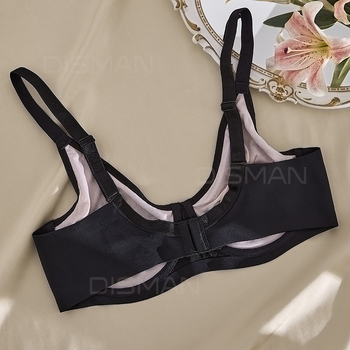 Σουτιέν μεγάλου μεγέθους με δαντέλα εξωτερικού εμπορίου χωρίς ενίσχυση, σέξι, μαύρο με μπανέλα, άνετο, αναπνεύσιμο, μεγάλο στήθος που δείχνει το μικρό σουτιέν για γυναίκες