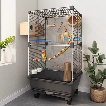 Paukščių narvelis, papūgos narvelis, „Bage Xuanfeng“ tigro odos ypatingas didelis vilos siuvinėjimas, bijūnas, mažas saulės paukščių narvelis, namų apyvokos reikmenys