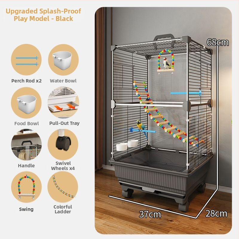 Paukščių narvelis, papūgos narvelis, „Bage Xuanfeng“ tigro odos ypatingas didelis vilos siuvinėjimas, bijūnas, mažas saulės paukščių narvelis, namų apyvokos reikmenys