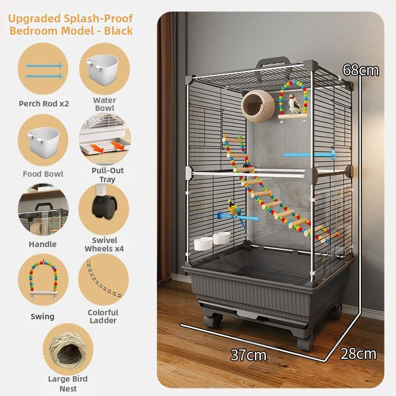 Paukščių narvelis, papūgos narvelis, „Bage Xuanfeng“ tigro odos ypatingas didelis vilos siuvinėjimas, bijūnas, mažas saulės paukščių narvelis, namų apyvokos reikmenys