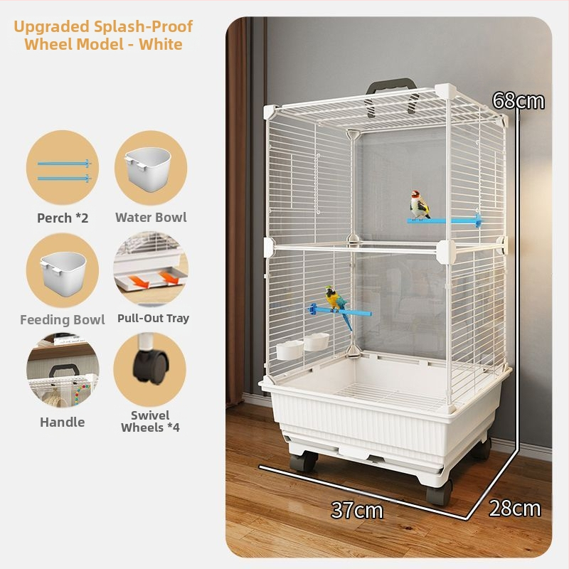 Paukščių narvelis, papūgos narvelis, „Bage Xuanfeng“ tigro odos ypatingas didelis vilos siuvinėjimas, bijūnas, mažas saulės paukščių narvelis, namų apyvokos reikmenys