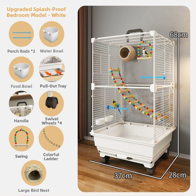 Paukščių narvelis, papūgos narvelis, „Bage Xuanfeng“ tigro odos ypatingas didelis vilos siuvinėjimas, bijūnas, mažas saulės paukščių narvelis, namų apyvokos reikmenys