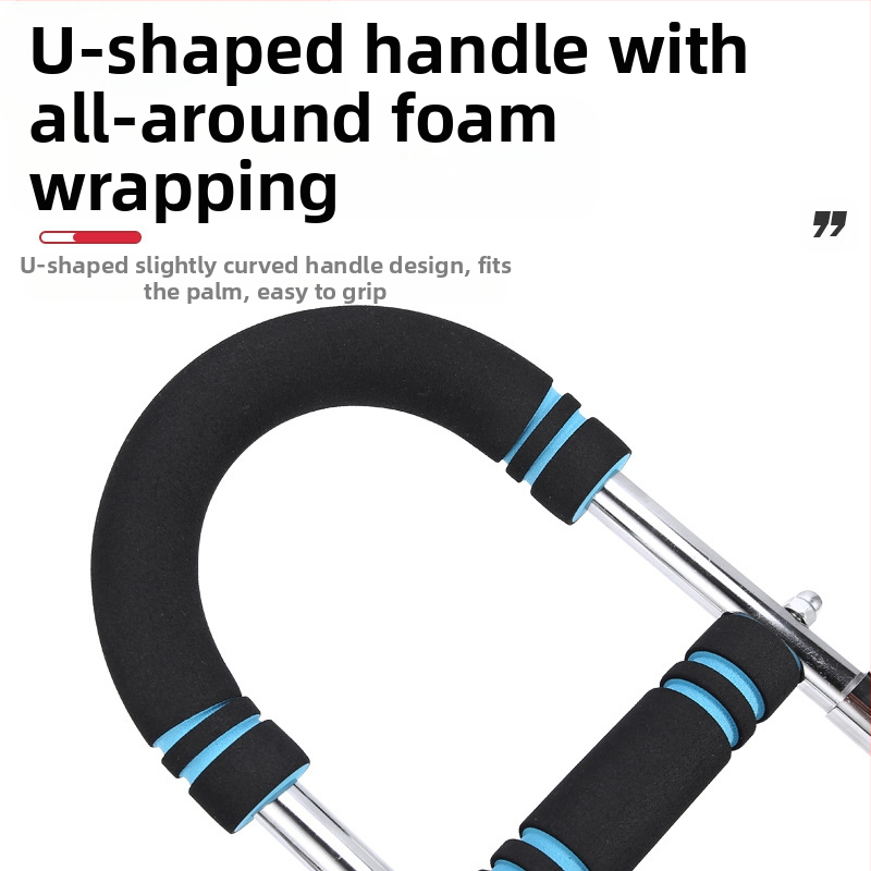 S Ново U-образно многофункционално регулируемо рамо тип „ръкохватка“ за фитнес на закрито, пружинен лост за китки