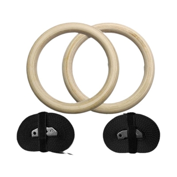 Mediniai žiedai fitnesui patalpose, gimnastikos žiedai, buitiniai sportiniai prisitraukimų žiedai, reguliuojami žiedai