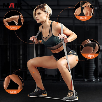 Meeste koduseks kergejõustikuks mõeldud jõutreeningu kummilint must-hall gradientvärvides veniv latekspinguti