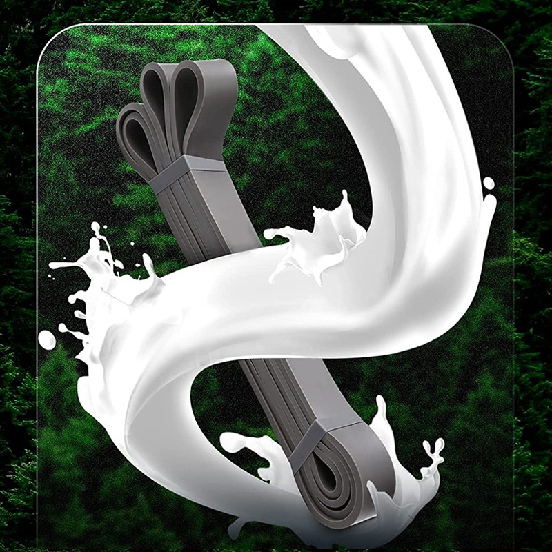 Meeste koduseks kergejõustikuks mõeldud jõutreeningu kummilint must-hall gradientvärvides veniv latekspinguti