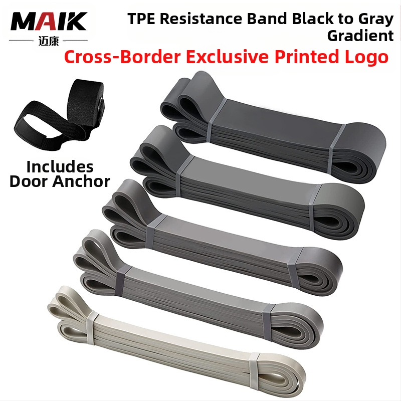 Meeste koduseks kergejõustikuks mõeldud jõutreeningu kummilint must-hall gradientvärvides veniv latekspinguti