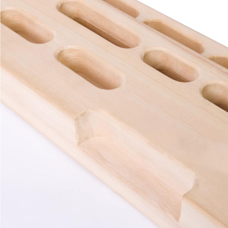 Фабрично изработена по поръчка дървена дъска за катерене, дъска за тренировка с упражнения за пръсти от буково дърво, дъска за фитнес за набирания, лого за печат