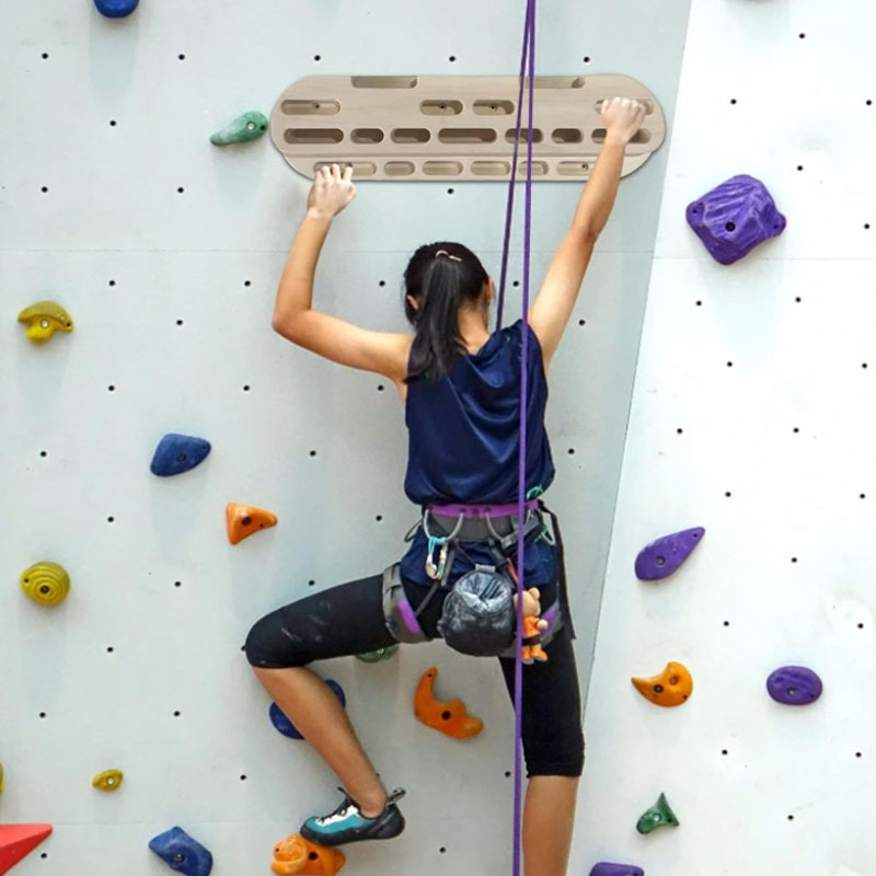 Фабрично изработена по поръчка дървена дъска за катерене, дъска за тренировка с упражнения за пръсти от буково дърво, дъска за фитнес за набирания, лого за печат