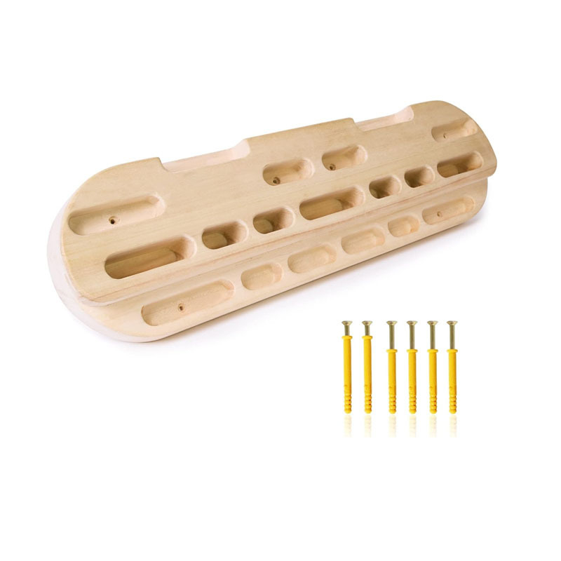 Фабрично изработена по поръчка дървена дъска за катерене, дъска за тренировка с упражнения за пръсти от буково дърво, дъска за фитнес за набирания, лого за печат