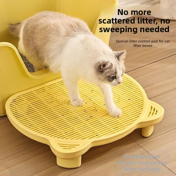 Χαλί άμμου γάτας για την αποτροπή της μεταφοράς της άμμου, Διπλό στρώμα χαλιού ελέγχου άμμου, Τρίψιμο ποδιών τουαλέτας γάτας, Τραπέζι ελέγχου άμμου, Κιβώτιο άμμου γάτας, Υπερυψωμένο ξύλινο κατοικίδιο γάτας