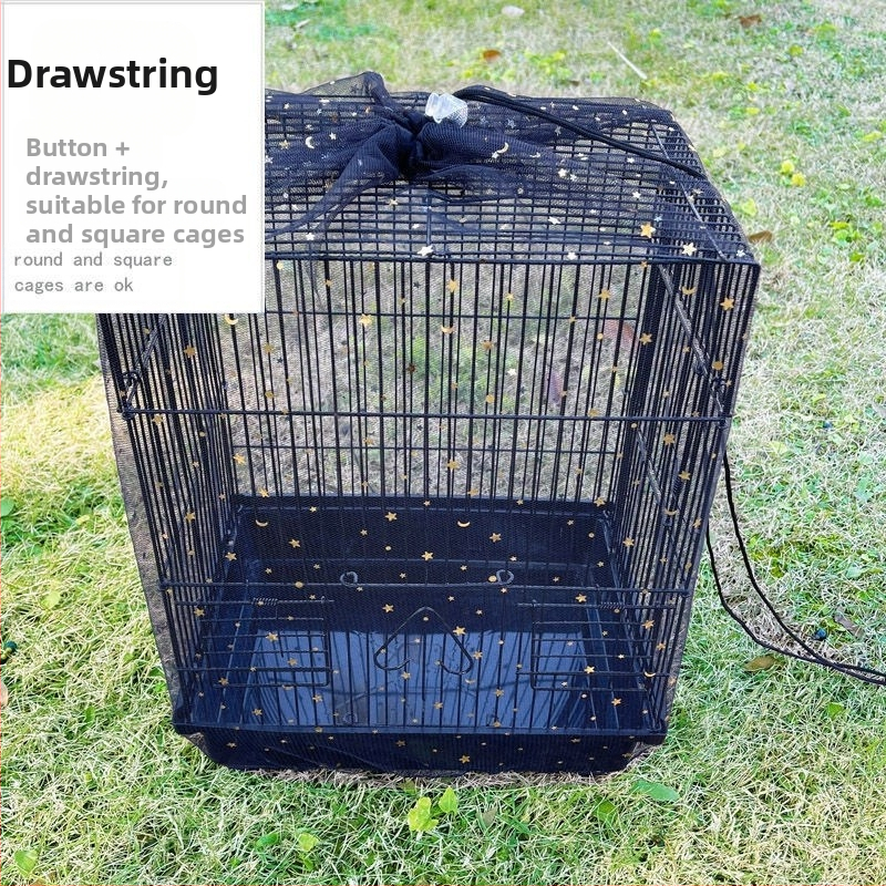 Madárkalitka fröccsenésgátló takaró Madárkalitka szövettakaró kalitka ruhatakarók Madártakaró géztakaró kalitka fröccsenésgátló háló légáteresztő húzózsinóros teljes értékű