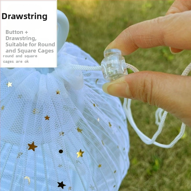 Madárkalitka fröccsenésgátló takaró Madárkalitka szövettakaró kalitka ruhatakarók Madártakaró géztakaró kalitka fröccsenésgátló háló légáteresztő húzózsinóros teljes értékű