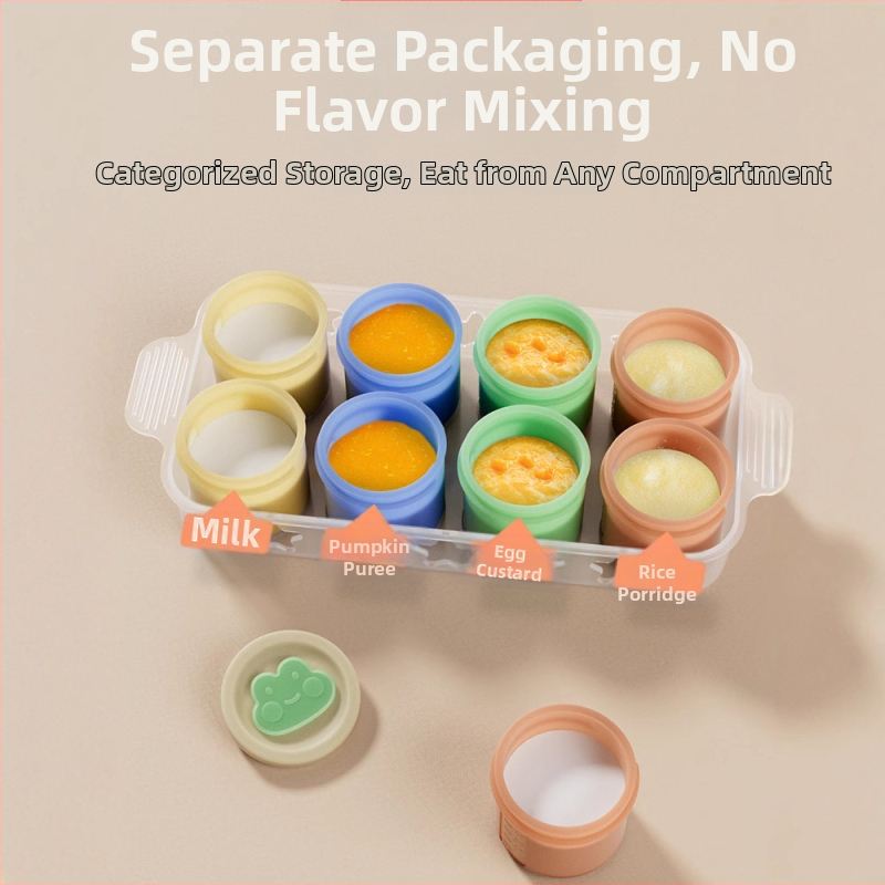 Силиконова кутия за сос за еднократна употреба, кутия за хранителни добавки, съхранение на бебешка храна, форма за готвене на пара, купа за хранителни добавки, преносим сос за потапяне