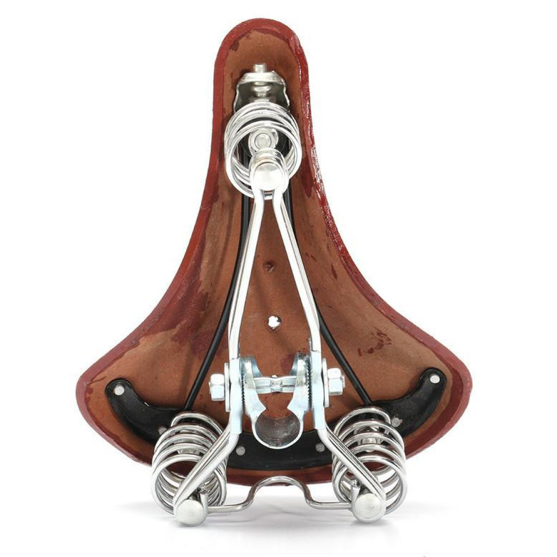 Tiesioginio gamyklinio tiekimo dviračio balno pagalvėlė, retro rudos spalvos, karvės odos balno krepšys, dviračių priedai