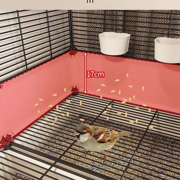 Suur pritsmekindel linnupuur papagoidele, kakaduudele, kuldnokkadele, suurtele müünidele, viirpapagoidele ja kanaarilindudele, luksuslik haljastusvilla