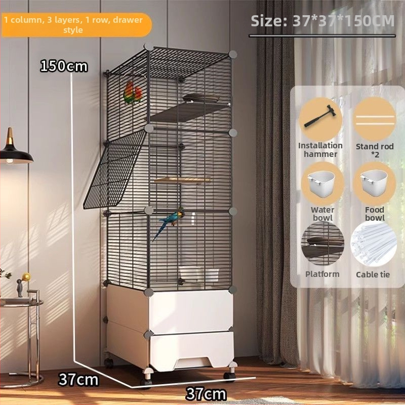 Suur pritsmekindel linnupuur papagoidele, kakaduudele, kuldnokkadele, suurtele müünidele, viirpapagoidele ja kanaarilindudele, luksuslik haljastusvilla