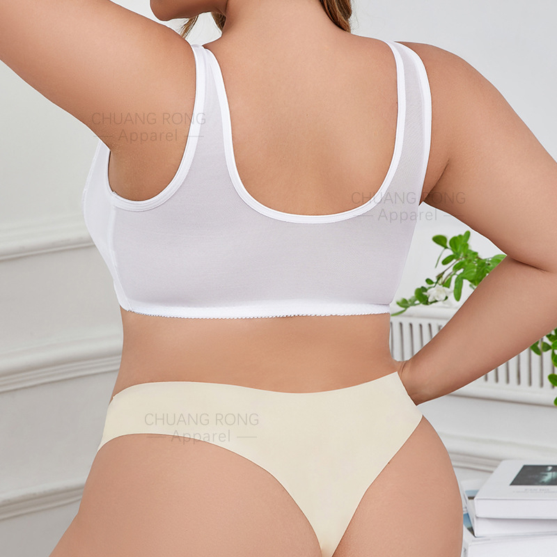 Λεπτό, σέξι, λευκό, δαντελένιο σουτιέν με κουμπιά και αναπνοή, για μεγάλα μεγέθη, σε απόθεμα.