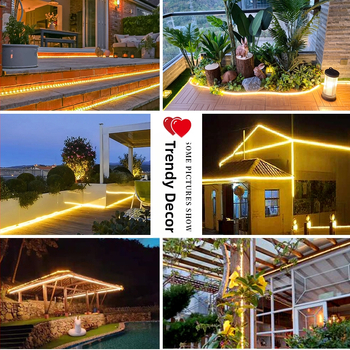 Uus päikesevalgusti välistingimustes kasutatava veekindla üliereda sisehoovi rõdu aia atmosfäärivalgusega villa räästa LED-valgusribaga