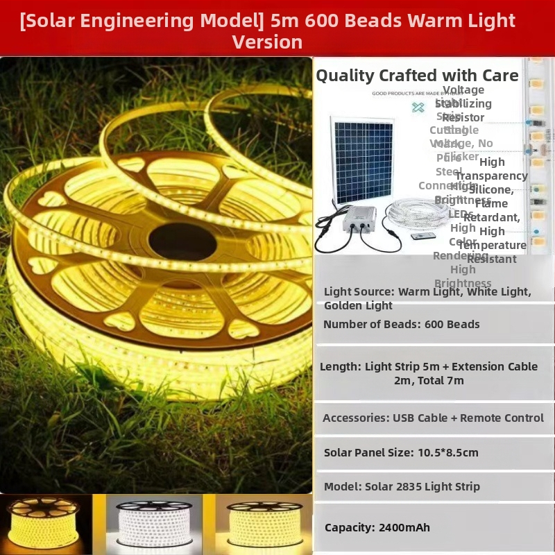 Uus päikesevalgusti välistingimustes kasutatava veekindla üliereda sisehoovi rõdu aia atmosfäärivalgusega villa räästa LED-valgusribaga